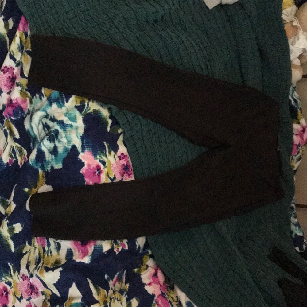 Black felt pants